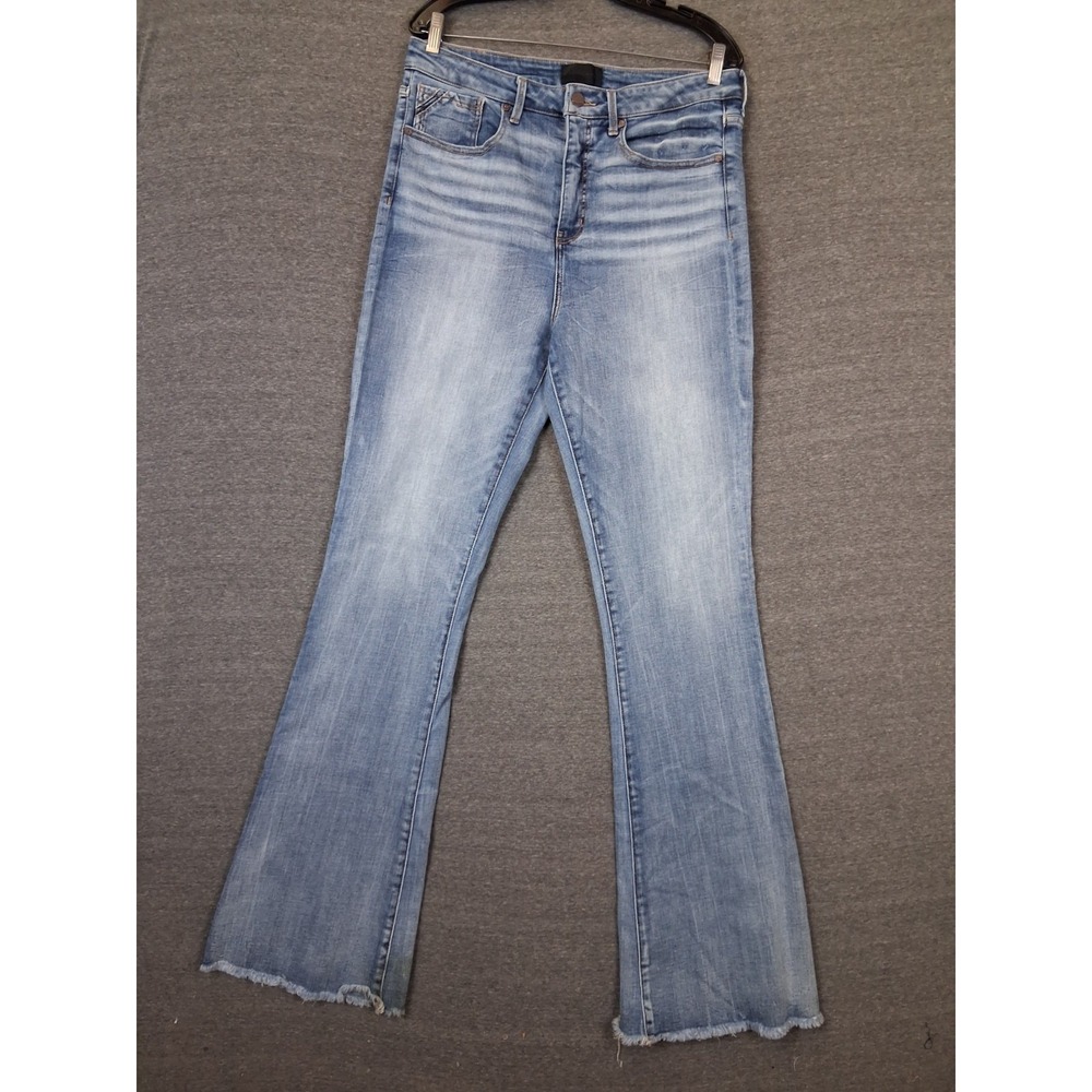 Buckle Black Womens Jeans 33x36 Blue Denim Flare Western Bootcut Shaping Whisker